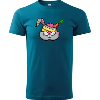 Zombie králik - Klasické pánské triko vyšší gramáže - XS ( Petrolejová )