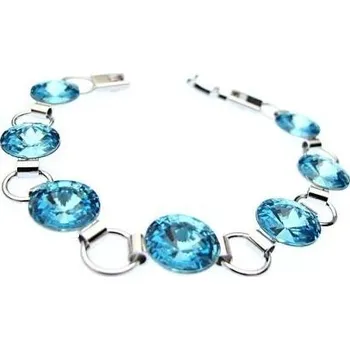 Náramek Náramek Swarovski Rivoli Aquamarine Rhodium