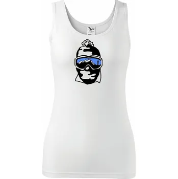Dámské tričko Hlava lyžaře - Dámské tílko - S ( Bílá )
