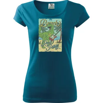 Dámské oblečení Beach rock party - Dámské triko Pure - XL ( Petrolejová )