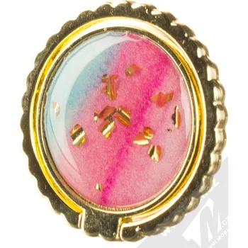 1Mcz Ring Mramor držák na prst tyrkysový