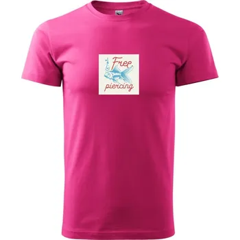 Free piercing - Klasické pánské triko vyšší gramáže - XS ( Purpurová )