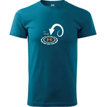 Dron my home - Klasické pánské triko vyšší gramáže - M ( Petrolejová )