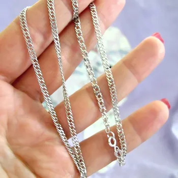 Řetízek Stříbrný řetízek ROMBO 2,8mm 5,55g Rhodium UNISEX 55cm Stříbro 925/1000