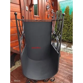 Krbové nářadí Krbový koš na dřevo kolečko 8