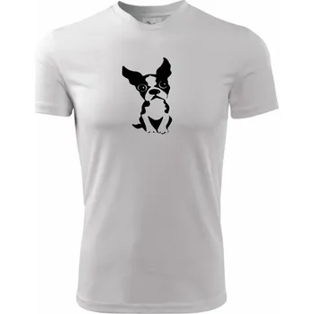 Pánské tričko Bostonský teriér - Pánské triko Fantasy sportovní (dresovina) - 3XL ( Bílá )