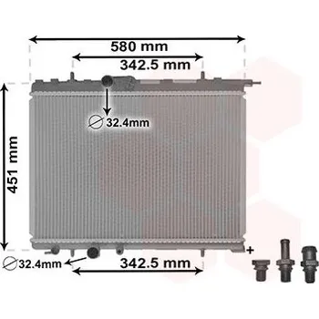 Chladič motoru Chladič, chlazení motoru VAN WEZEL 40002001