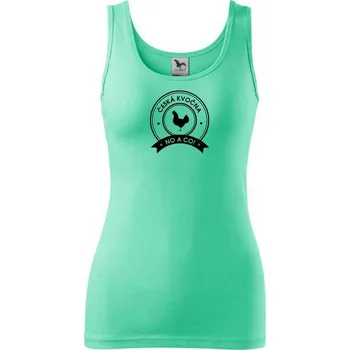 Dámské tričko Česká kvočna - Dámské tílko - XL ( Mátová )