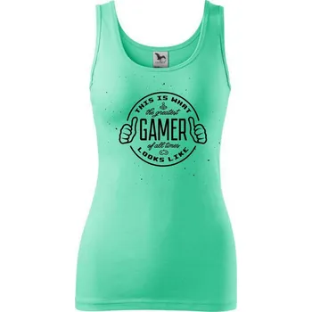 Dámské tričko Look like Greatest gamer - Dámské tílko - XS ( Mátová )