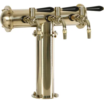 Příslušenství pro výčepní zařízení Varia-Plus Výčepní stojan T3 zlatý komplet kohouty kulové GLOBAL medailony LED čelní přímé dochlazení kohoutů