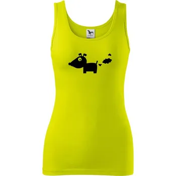 Dámské tričko Prdící pes - Dámské tílko - XL ( Limetková )