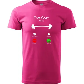 Pánská móda The Gym Mobile - Klasické pánské triko vyšší gramáže - 2XL ( Purpurová )