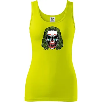 Dámské tričko Joker lebka - Dámské tílko - L ( Limetková )