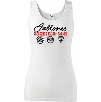 Dámské tričko Jablonec město s tradicí - Dámské tílko - XL ( Bílá )