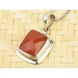 Karneol broušený přívěsek Ag 925/1000 4,6g