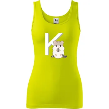 Dámské tričko Křeček - písmeno - Dámské tílko - M ( Limetková )