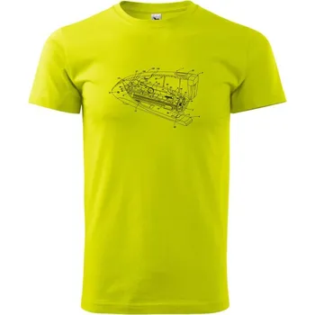 Pánské tričko Nákres kancelářská sešívačka - Klasické pánské triko vyšší gramáže - M ( Limetková )