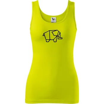 Geometrire - slon jednoduchý - Dámské tílko - L ( Limetková )