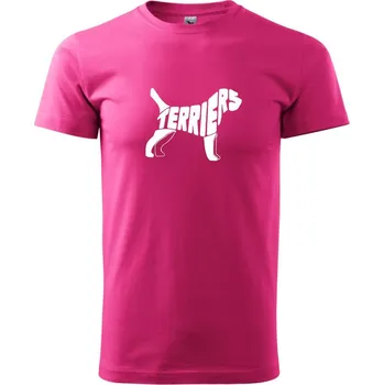 Pánská móda Terier - Klasické pánské triko vyšší gramáže - M ( Purpurová )