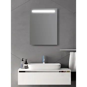 Zrcadlo Zrcadlo na zeď chodbu do pokoje ložnice předsíně koupelny LUNA LED - 60 x 80 cm s LED podsvíceným pruhem 901-022
