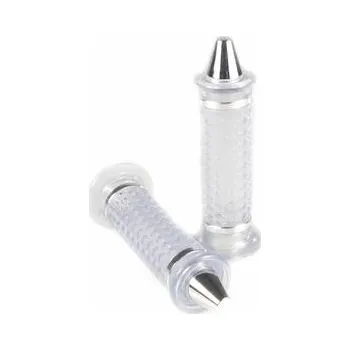 Motocyklový chránič Gripy TNT Transparent, chromové koncovky