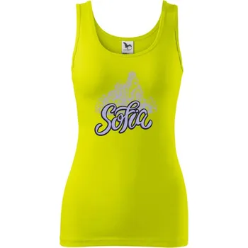 Dámské tričko Sofia Lettering - Dámské tílko - 2XL ( Limetková )