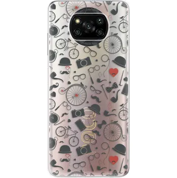 Pouzdro na mobilní telefon Odolné silikonové pouzdro iSaprio - Vintage Pattern 01 - black - Xiaomi Poco X3 Pro / X3 NFC