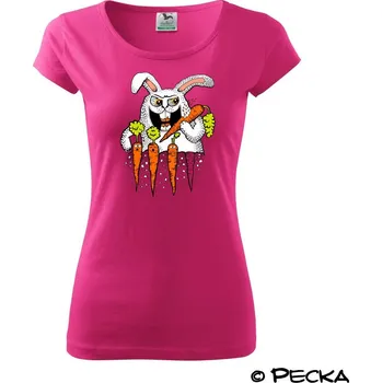 Dámské tričko Zajíc killer (Pecka design) - Dámské triko Pure - XS ( Purpurová )