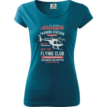 Dámské tričko California Aircraft - Dámské triko Pure - L ( Petrolejová )