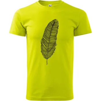 Pírko černobílé - Klasické pánské triko vyšší gramáže - 3XL ( Limetková )