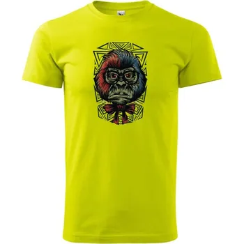 Naštvaná opice - Klasické pánské triko vyšší gramáže - 2XL ( Limetková )
