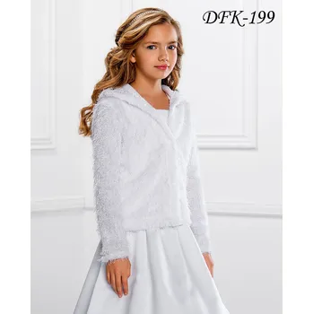 Dívčí šaty Dětský velurový svatební kabátek DFK-199 Velikost: velikost 158