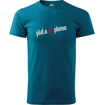 Pánské tričko Plata oplomo - Klasické pánské triko vyšší gramáže - M ( Petrolejová )