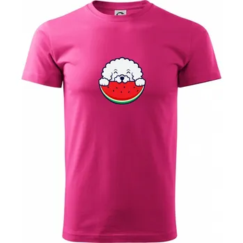 Bišonek s melounem - Klasické pánské triko vyšší gramáže - XS ( Purpurová )