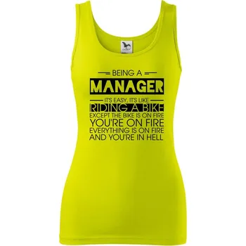 Being a manager - bike - Dámské tílko - XS ( Limetková )