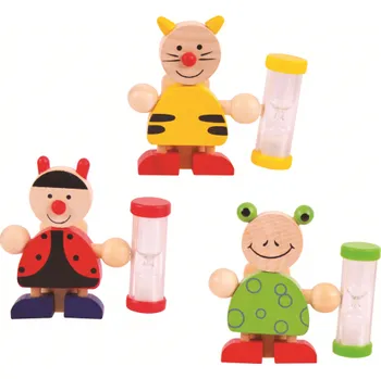 Držák na kartáček Bigjigs Toys Stojánek na kartáček s přesýpacíma hodinama 1ks beruška