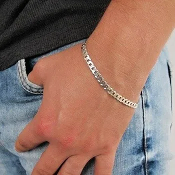 Náramek Stříbrný náramek PANZER 5,5mm 6,10g 21cm Stříbro 925/1000