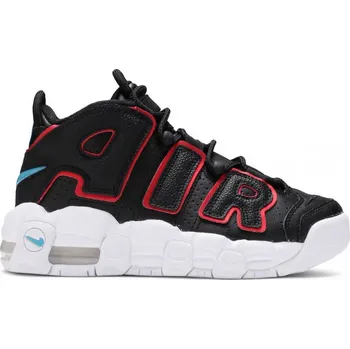 Chlapecké tenisky Air More Uptempo Black Fusion Red (GS)-Juniorské volnočasové boty - Velikost 5.5 Y