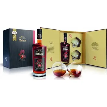 Rum Malteco 20 let Reserva Del Fundador + 2x sklenička 0,7 l