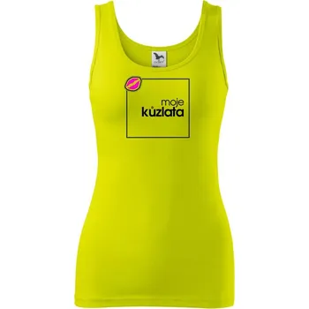 Dámské tričko Moje kůzlata v ohradě - Dámské tílko - M ( Limetková )