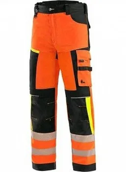 montérky CXS Benson kalhoty výstražné oranžové/černé  58