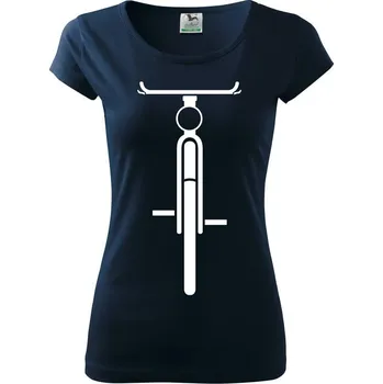 Dámské tričko Kolo ze předu - obrys - Dámské triko Pure - 3XL ( Námořní modrá (velmi tmavá - téměř černá) )