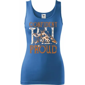 Dámské tričko Giraffe tall - Dámské tílko - XS ( Azurově modrá )