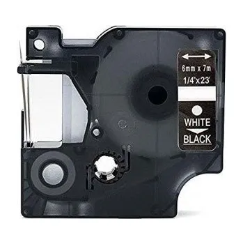 Pásek do tiskárny Alternativní páska Dymo 43621, 6 mm x 7 m, bílý tisk / černý podklad