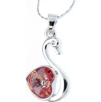 Náhrdelník Náhrdelník LABUŤ Swarovski - Růžová