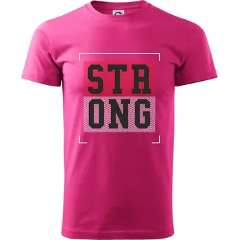Pánská móda Strong every time - Klasické pánské triko vyšší gramáže - M ( Purpurová )