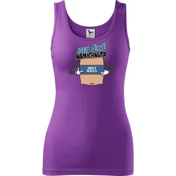 Dámské tričko Beton - Malta jsem pěkně namíchnutá - Dámské tílko - 2XL ( Fialová )