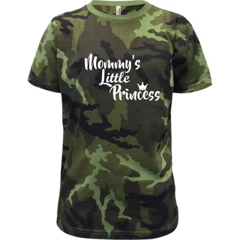 Chlapecké oblečení Mommy's little princess - Dětské maskáčové triko - 146 cm/10 let ( Zelený maskáč )