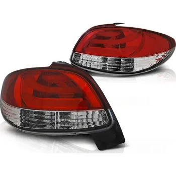 Zadní světlomet Tuning Tec Zadní světla PEUGEOT 206 10.1998-, červeno-bílé LED BAR