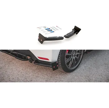 Tuning Splittery zadní boční + Flaps V.2 Toyota GR Yaris Mk4 černý lesklý plast